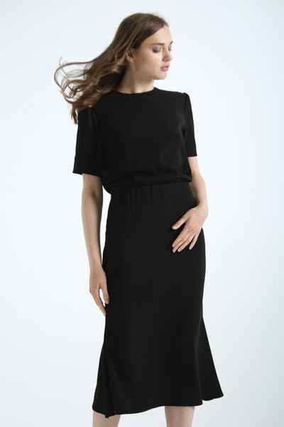 Платье MS Studio с разрезом на спине, черное