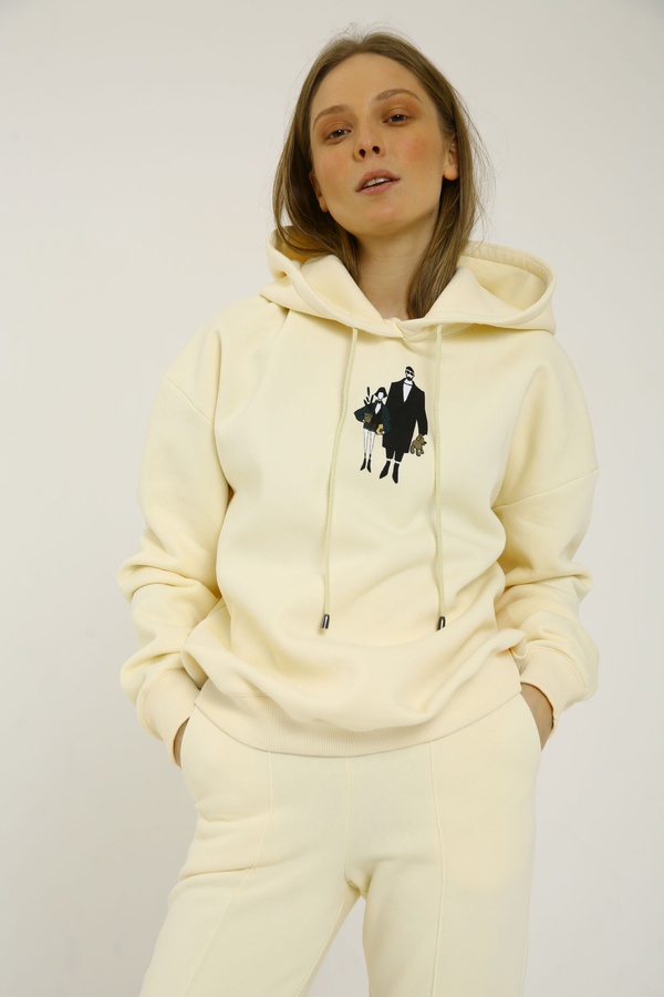 Костюм из футера, Leon & Matilda, молочный