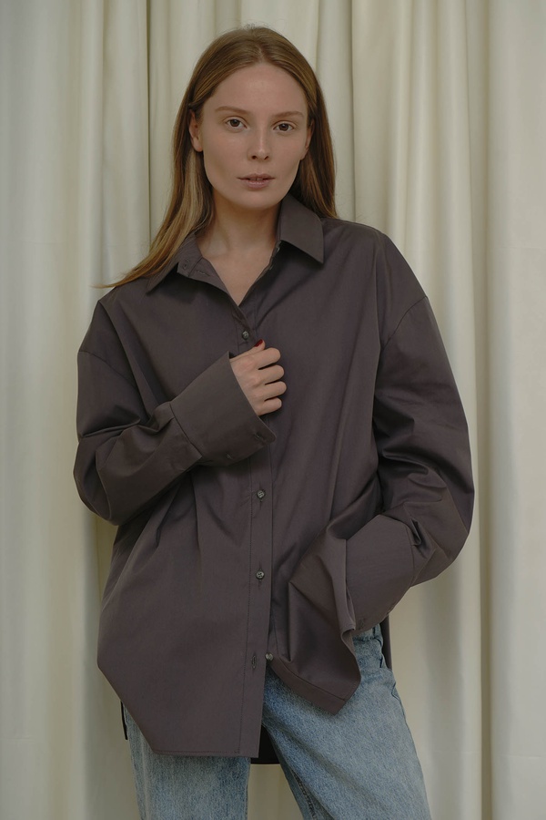 Рубашка Odri, темно-серая