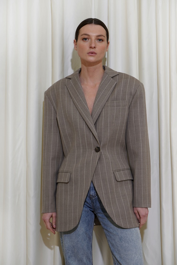 Пиджак Tilda, бежевый в полоску