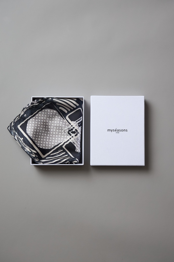 Платок Одри, темно-синий